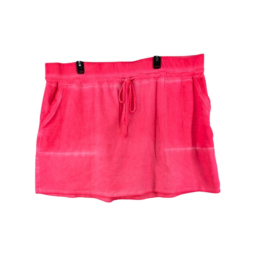 NWT Lane Bryant Skirt Womens 26/28 Pink Drawstring Pockets Mini Athleisure Y2K